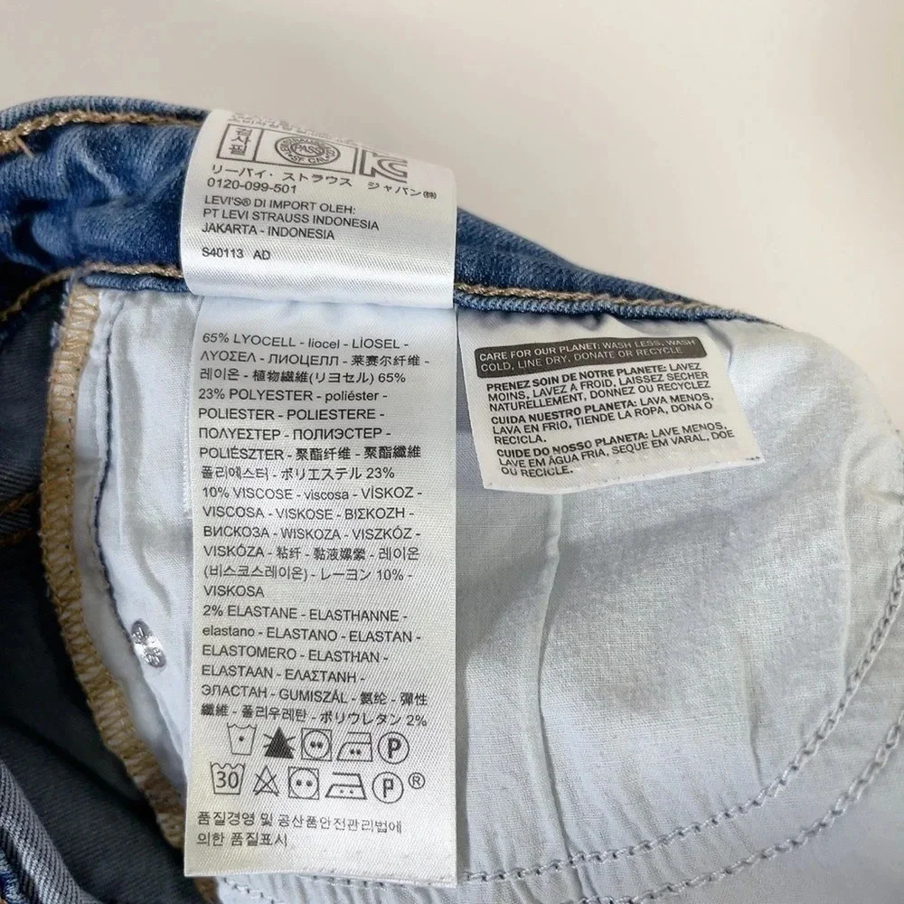 Levi's Premium  Skinny Frayed Hem Jeans - Picture 8 of 15